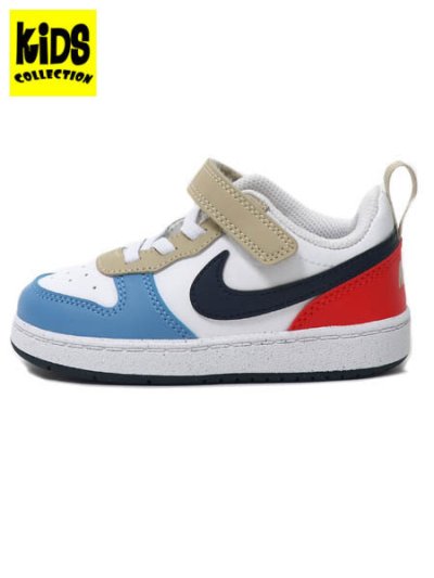 画像1: 【KIDS】NIKE COURT BOROUGH LOW RECRAFT TD WH/THNDR BL