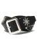 画像1: RAISE8 APPAREL FLOWER STUDS BELT BLACK/SILVER (1)