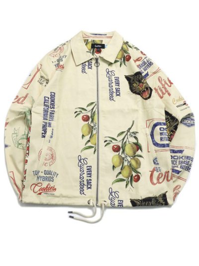 画像1: 【送料無料】COOKIES CLOTHING CUBAN ALL OVER PRINT COACHES JACKET CRM