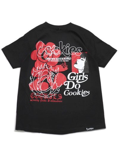 画像1: COOKIES CLOTHING FLORIST TEE BLACK/RED