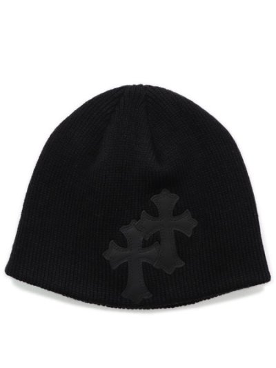 画像1: ADVANCE CROSS SHORT BEANIE BLACK