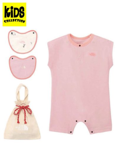 画像1: 【KIDS】THE NORTH FACE BABY LATCH PILE ROMPERS & 2P BIB