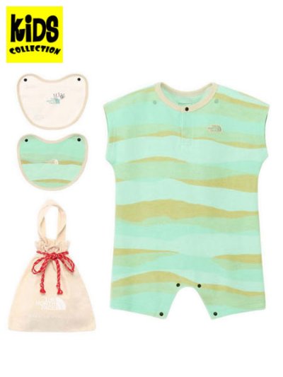 画像1: 【KIDS】THE NORTH FACE BABY LATCH PILE ROMPERS & 2P BIB