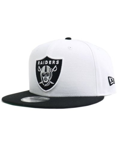 画像1: NEW ERA 9FIFTY NFL LV RAIDERS SHIELD LOGO WH/BK