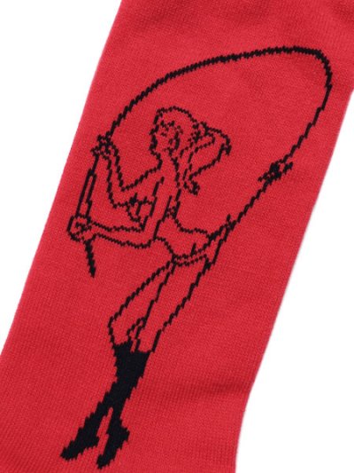 画像3: WHIMSY SOCKS FISHING GIRL SOCKS RED