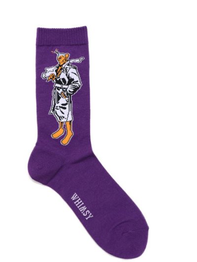 画像2: WHIMSY SOCKS PEEPO-SAN SOCKS PURPLE