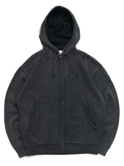 画像2: 【送料無料】WHIMSY SOCKS TRADEMARK KNIT HOODIE BLACK