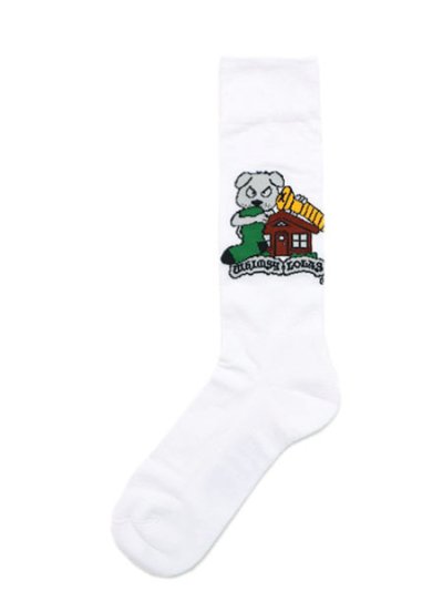 画像1: WHIMSY SOCKS LOLAS BLOOD SOCKS WHITE