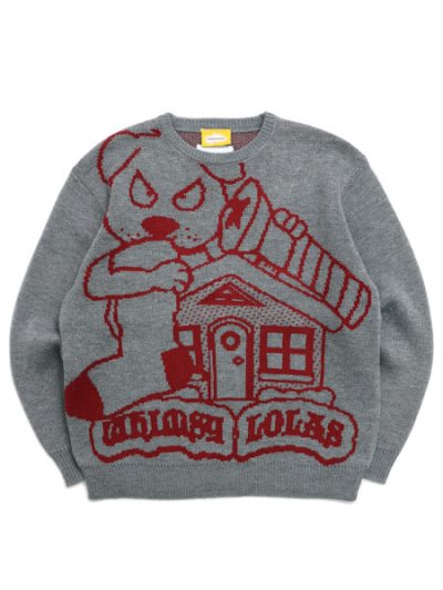 画像1: 【送料無料】WHIMSY SOCKS LOLAS BLOOD SWEATER GREY