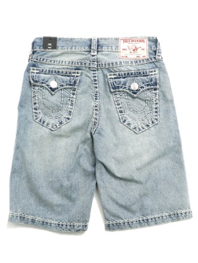 画像1: 【送料無料】TRUE RELIGION VINNY SUPER T FLAP SHORT IVPL LIGHT WASH