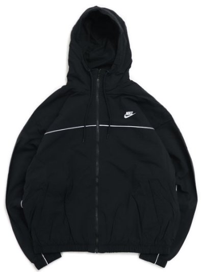 画像1: 【送料無料】NIKE CLUB ATHLETE HOOD JACKET-BLACK/WHITE