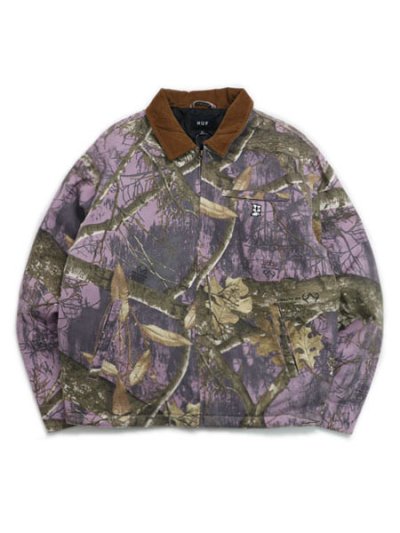 画像1: 【送料無料】HUF REALTREE MEGABLAST WORK JACKET LILAC