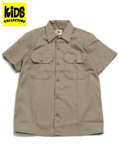 画像1: 【KIDS】DICKIES BOYS S/S WORK SHIRT-DESERT SAND