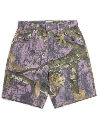 画像1: 【送料無料】HUF REALTREE CROMER SHORT LILAC