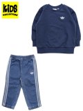 【KIDS】ADIDAS KIDS DENIM CREW SET-MED BL DNM/NIGHT IND