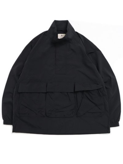 画像1: 【送料無料】SNOW PEAK NYLON TUSSAH ANORAK BLACK