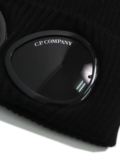 画像3: 【送料無料】C.P.COMPANY COTTON GOGGLE BEANIE BLACK