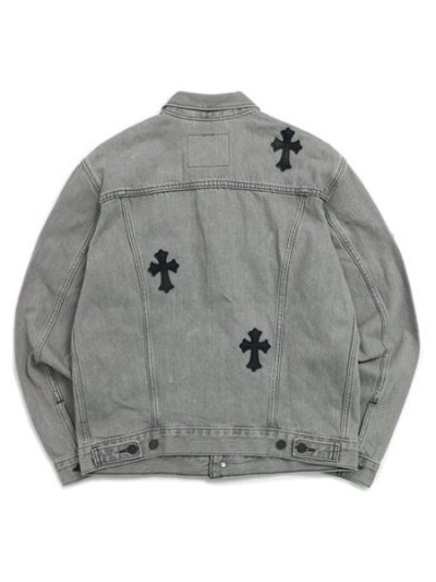 画像2: 【送料無料】ADVANCE LEVIS CROSS DENIM JACKET GREY