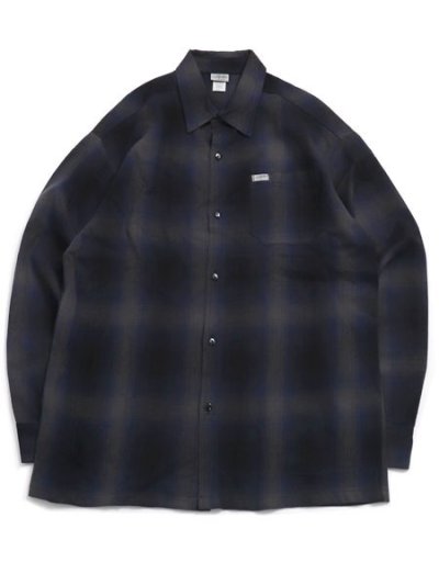 画像1: CALTOP FL PLAID L/S SHIRT NAVY/GREY