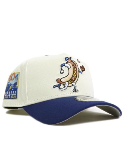 画像1: NEW ERA 9FORTY HOTDOG DODGER STADIUM 60TH WH/BL