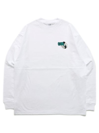 画像1: WHIMSY SOCKS GUN L/S TEE WHITE