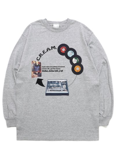 画像1: Rap Attack C.R.E.A.M. L/S TEE HEATHER GRAY