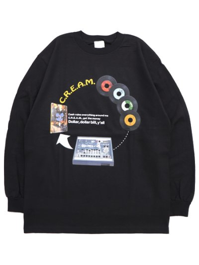 画像1: Rap Attack C.R.E.A.M. L/S TEE BLACK