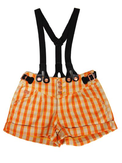 画像1: 【SALE】ROCAJUNIOR COWGIRL OVERALL SHORT オレンジ #R35318006