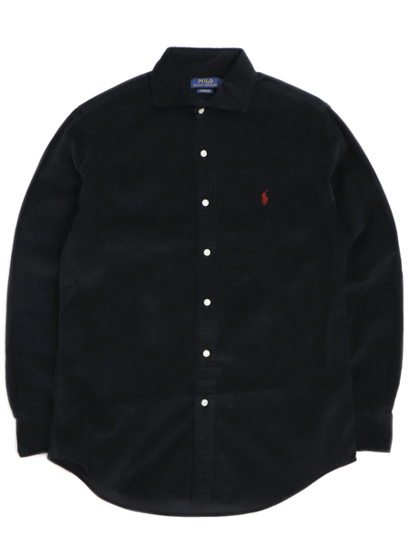 ralph lauren black corduroy shirt