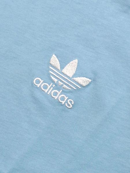 adidas 3 stripes tee light blue