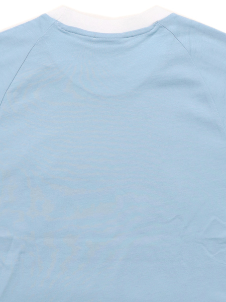 adidas 3 stripes tee light blue