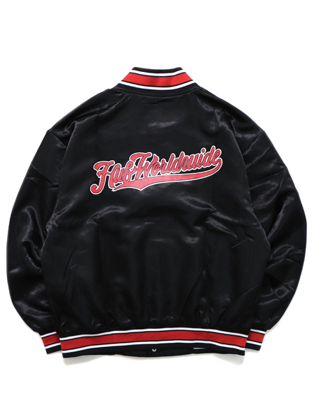 送料無料】HUF CRACKERJACK SATIN BASEBALL JACKET - FIVESTAR