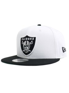 画像1: NEW ERA 9FIFTY NFL LV RAIDERS SHIELD LOGO WH/BK (1)