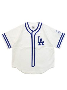 画像1: 【送料無料】FANATICS SMU COTTON BASEBALL SHIRT LA WHITE/BLUE (1)