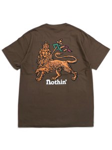 画像1: NOTHIN' SPECIAL LION OF JUDAH POCKET TEE BROWN (1)