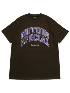 画像1: NOTHIN' SPECIAL COLLEGE LOGO TEE BROWN (1)