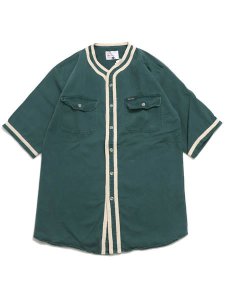 画像1: 【SALE】MR.REMAKE MAN REMAKE BASEBALL SHIRT GREEN ASSORT (1)