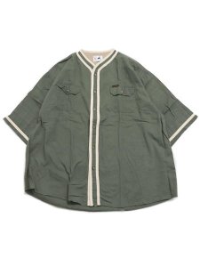 画像1: 【SALE】MR.REMAKE MAN REMAKE BASEBALL SHIRT GREEN ASSORT (1)