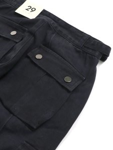 画像5: 【SALE】【送料無料】mnml FRONT ZIP FLARE CARGO PANTS BLACK (5)