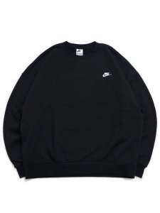 画像1: NIKE CLUB FT OVERSIZED CREW-BLACK/WHITE (1)