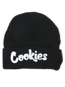 画像1: COOKIES CLOTHING ORIGINAL LOGO BEANIE BLACK/WHITE (1)