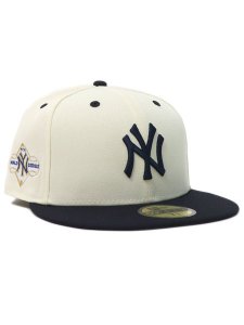 画像1: NEW ERA 59FIFTY WOOL VISOR YANKEES CHROME/NAVY (1)