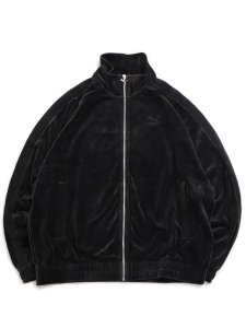 画像1: 【送料無料】PUMA T7 OVER SIZE VELOUR TRACK JACKT-P.BLACK (1)