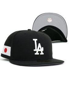 画像1: NEW ERA 59FIFTY CS DODGERS JAPAN FLAG U/GY FB (1)