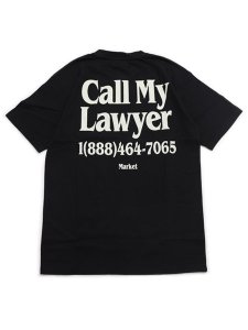 画像1: MARKET CALL MY LAWYER TEE WASHED BLACK (1)