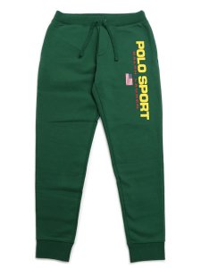 画像1: 【送料無料】POLO RALPH LAUREN POLO SPORT FLEECE SWEAT PANT GRN/GLD/RED (1)