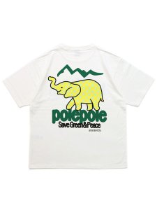 画像1: MANASTASH CiTee POLEPOLE TEE WHITE (1)