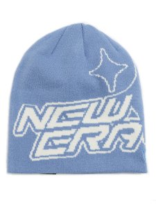 画像1: NEW ERA BASIC BEANIE SPARKLE LOGO-C BLUE (1)