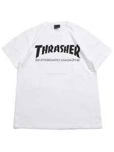 画像1: 【MEGA SALE】THRASHER MAG LOGO TEE WHITE/BLACK (1)