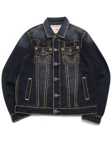 画像1: 【送料無料】TRUE RELIGION JIMMY SUPER T JACKET CHANSON BLUE BLACK (1)